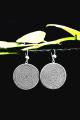 Circular Web Silver Filigree Earring Oxidised 